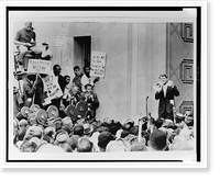 Robert F. Kennedy using megaphone to address a group of civil rights demonstrators at the Justice Department in Washington, D.C, Historic Reproduction
