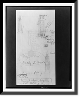 Broadway Chambers Building (New York, N.Y.) and three unidentified structures. Four sketch elevations.Cass Gilbert, Historic Print