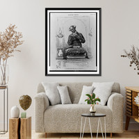 Historic Framed Print, A colored preacher.drawn by C. S. Reinhart.,  17-7/8" x 21-7/8"