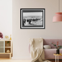 Historic Framed Print, Batteria d'accompagnemento in marcia verso il confine sovietico - Luglio 1941,  17-7/8" x 21-7/8"