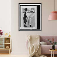 Antique Scenic Print - William Wordsworth in the Lake District