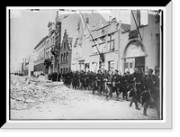 Historic Framed Print, Belgians re-enter Termonde,  17-7/8" x 21-7/8"