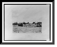 Historic Framed Print, T&acirc;fah (Taphis) - ruines de constructions &agrave; assises courbes.F&eacute;lix Teynard.,  17-7/8" x 21-7/8"