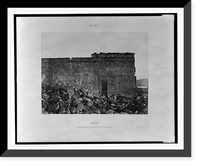 Historic Framed Print, Dando&ucirc;r - paroi [sic] m&eacute;ridionale de l'ext&eacute;rieur du sanctuaire.FT [monogram] F&eacute;lix Teynard phot.,  17-7/8" x 21-7/8"