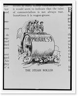 Historic Framed Print, The steam roller,  17-7/8" x 21-7/8"