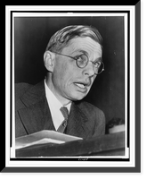 Historic Framed Print, [James B. Conant, head-and-shoulders portrait, facing right, testifying before the Senate Foreign Relations Committee],  17-7/8" x 21-7/8"