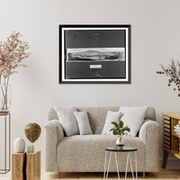 Historic Framed Print, [Panorama, Coulee Dam],  17-7/8" x 21-7/8"