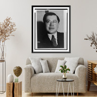 Historic Framed Print, [Wade Crawford, superintendent of the Klamath Indian Reservation, bust portrait, facing forward],  17-7/8" x 21-7/8"