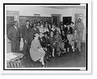 Branch meeting of the NAACP, showing officers and members, Los Angeles, California.Avalon Studios, L.A, Historic Reproduction