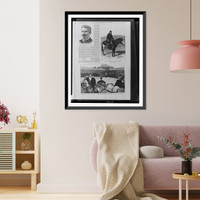 Historic Framed Print, Major James M'Laughlin, Sioux Indian agent Dakota - The noted Sioux chief Rain-in-the-Face" ; Dakota - Council of Sioux Indians,  recently held at Standing Rock Agency,,  17-7/8" x 21-7/8"