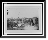 Historic Framed Print, [Kyrgyz tribesmen with a local Russian Governor and his wife],  17-7/8" x 21-7/8"