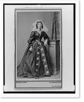 Historic Framed Print, [Full-length portrait of Georgian woman, facing slightly right],  17-7/8" x 21-7/8"
