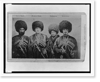 Group portrait of four men from Transcaucasus region, Vintage Poster