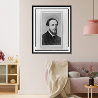 Historic Framed Print, [Dmitri i Ivanovich Pisarev, head-and shoulders portrait, facing right],  17-7/8" x 21-7/8"