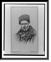 Taras Shevchenko, head-and-shoulders portrait, facing front, Historic Print