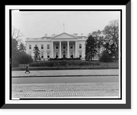 Historic Framed Print, [Front view of The White House],  17-7/8" x 21-7/8"