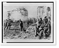 Historic Framed Print, [Medical workers attending those in need on a war damaged street during fighting in Ortona, Italy],  17-7/8" x 21-7/8"