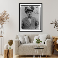 Historic Framed Print, [C.C. Pyle, half-length portrait, facing front, aboard the S.S. Leviathan in New York],  17-7/8" x 21-7/8"