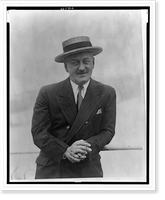 Historic Framed Print, [Charles C. Pyle, half-length portrait, standing, facing front, aboard the liner France],  17-7/8" x 21-7/8"