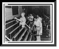 Historic Framed Print, Strike's on - they put away the spools,  17-7/8" x 21-7/8"