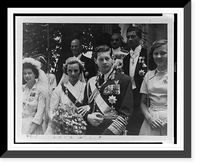 Michael I, King of Rumania, half-length portrait, standing, facing slightly right, with his wife(?) and others at a ceremony(?) Classic, Vintage Wall Art