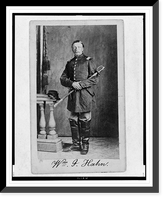 Historic Framed Print, [Captain William J. Hahn, Union officer in the 32nd Indiana Regiment, full-length portrait, facing front].T.M. Schleier's Cartes de Visite Photograph Gallery, Nashville, Tenn.,  17-7/8" x 21-7/8"
