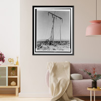 Men putting up high tension wires, Antique Wall Art