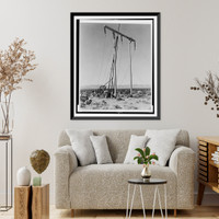 Men putting up high tension wires, Antique Wall Art