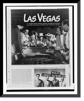 Las Vegas It's a brightly lighted, booming, gambling, marrying-and-divorcing town..photographed by John Vachon. Classic, Antique Poster