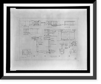 Historic Framed Print, [Kwikset house technical drawings. Details for sheet no. 4],  17-7/8" x 21-7/8"