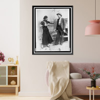 Slain outlaw and his girl associate; Bonnie Parker and Clyde Barrow, Vintage Print