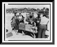 Military personnel receiving doughnuts and milk, Italy, Antique Wall Art