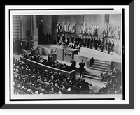 Historic Framed Print, President Truman addresses final UNCIO session,  17-7/8" x 21-7/8"