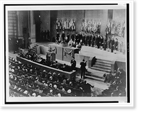 Historic Framed Print, President Truman addresses final UNCIO session,  17-7/8" x 21-7/8"
