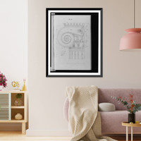 Details of ionic capital, Antique Print