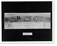 Historic Framed Print, The Great conflagration of Chicago. October 8th and 9th, 1871,  17-7/8" x 21-7/8"