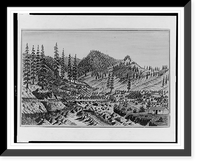 Historic Framed Print, [View of the mine at Long Gulch],  17-7/8" x 21-7/8"