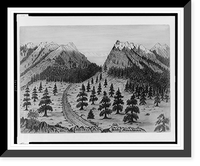 Historic Framed Print, Cherokee Pass, Rocky Mountains,  17-7/8" x 21-7/8"