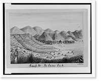 Historic Framed Print, Camp 90, De Casure Creek,  17-7/8" x 21-7/8"