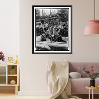 King Paul I and Queen Frederika of Greece, surrounded by falling ticker tape as they ride in car up Broadway to welcoming ceremony at City Hall, New York City, Historic Reproduction