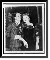Historic Framed Print, [Nicolai Gedda and Eleanor Steber posing after the first act of the opera Vanessa" at the Metropolitan Opera House in New York City].Louis M&eacute;lan&ccedil;on,  Metropolitan Opera House.",  17-7/8" x 21-7/8"