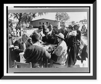 Historic Framed Print, Santa Anita reception center, Los Angeles, California. The evacuation of Japanese and Japanese-Americans from West Coast areas under U.S. Army war emergency order. Registering Japanese-Americans,  17-7/8" x 21-7/8"