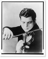 Itzhak Perlman, half-length portrait, facing front, playing the violin, Vintage Print