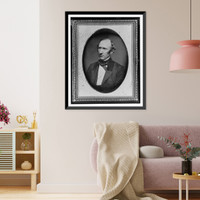 Historic Framed Print, [Wendell Phillips, head-and-shoulders portrait, facing left],  17-7/8" x 21-7/8"