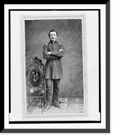 Historic Framed Print, [Captain William Borck, Union officer in the 32nd Indiana Regiment, full-length portrait, standing, facing front],  17-7/8" x 21-7/8"