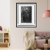 Historic Framed Print, [Captain Frederick Ludwig (Lodewig), Union officer in the 32nd Indiana Regiment, full-length portrait, facing front].T.M. Schleier's Cartes de Visite Photograph Gallery, Nashville, Tenn.,  17-7/8" x 21-7/8"