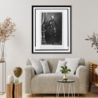 Historic Framed Print, [Captain Frederick Ludwig (Lodewig), Union officer in the 32nd Indiana Regiment, full-length portrait, facing front].T.M. Schleier's Cartes de Visite Photograph Gallery, Nashville, Tenn.,  17-7/8" x 21-7/8"