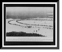 Historic Framed Print, And the waters prevailed exceedingly upon the Earth".Official Photograph,  U.S. Army Air Corps.",  17-7/8" x 21-7/8"