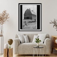 Historic Framed Print, [Barn, exterior view],  17-7/8" x 21-7/8"