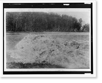 Historic Framed Print, [Turbulent waters rushing to grassy shore],  17-7/8" x 21-7/8"